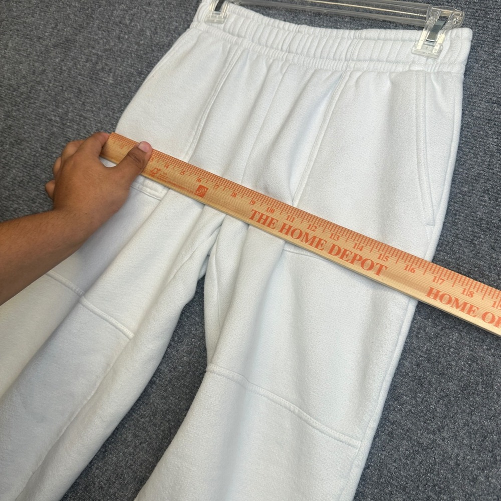 Aritzia Tna Cozy Fleece Mega Cargo Sweatpants Womens 2XS White Joggers High Rise - Picture 10 of 13